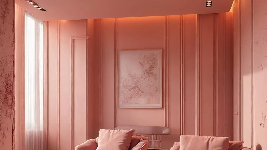 The luxurious blush and rose-gold interior of Lumière Aesthetics clinic