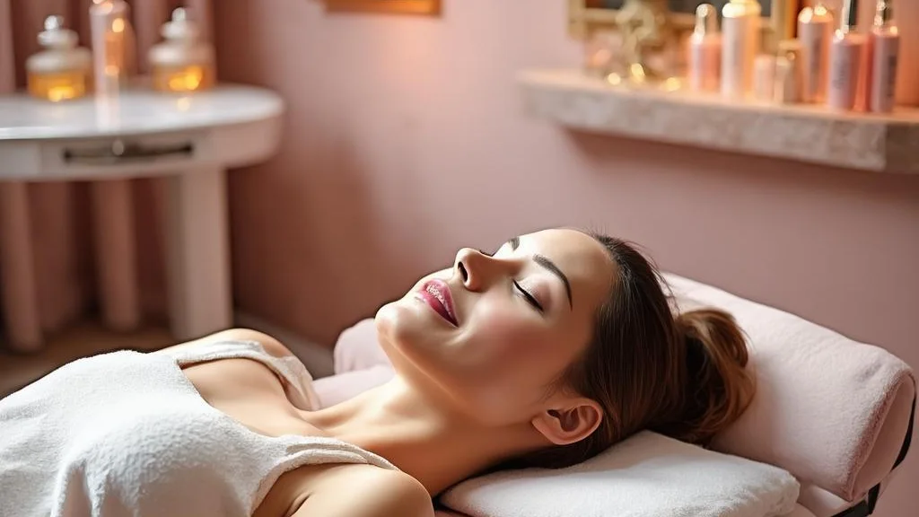 A relaxing skin treatment at an elegant aesthetics clinic
